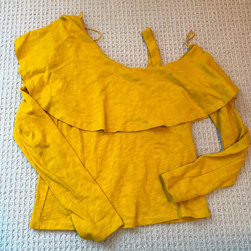Anthropologie one shoulder shirt